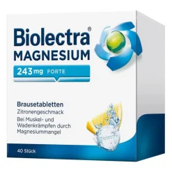 Biolectra ® MAGNESIUM 243 mg forte Brausetabletten Zitronengeschmack, 40 St> Magnesium