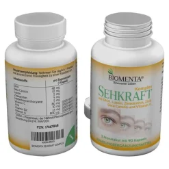 Biomenta Sehkraft Kompl.DHA Lutein Zeaxanthin Kapseln , 90 St