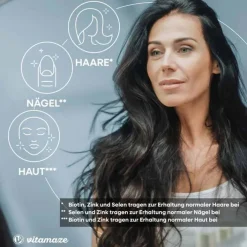 Vitamaze Biotin 10 mg hochdosiert + Zink + Selen Tabletten, 480 St><noscript><img width=