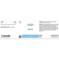 Heidelberger Chlorella Biotin Kapseln, 60 St> Vitamin B7 (Biotin)