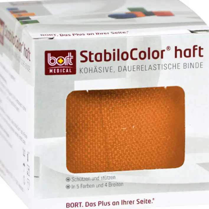 Bort Stabilocolor haft Binde 8cm orange, 1 St> Haft- & Fixierbinden|Binden & Verbände