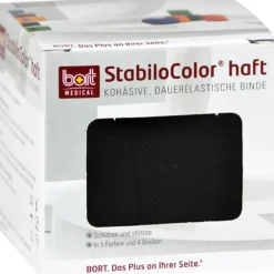Bort Stabilocolor haft Binde 4cm schwarz, 1 St
