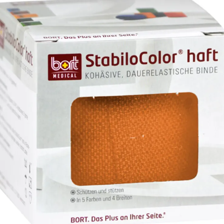 Bort Stabilocolor haft Binde 6cm orange, 1 St