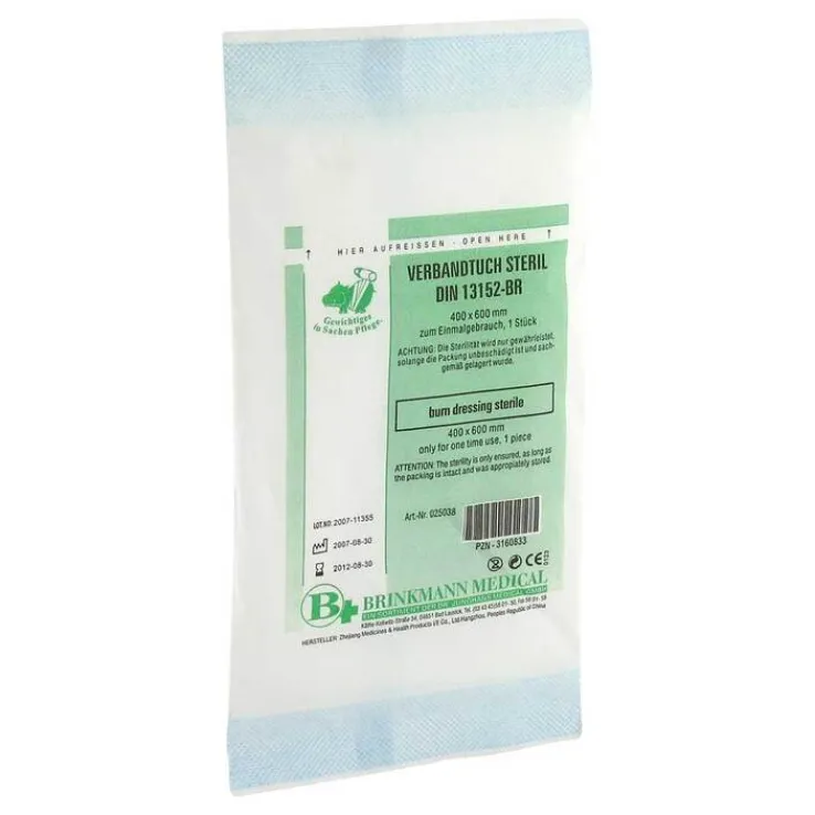 Brandwunden Verbandtuch 40x6, 1 St