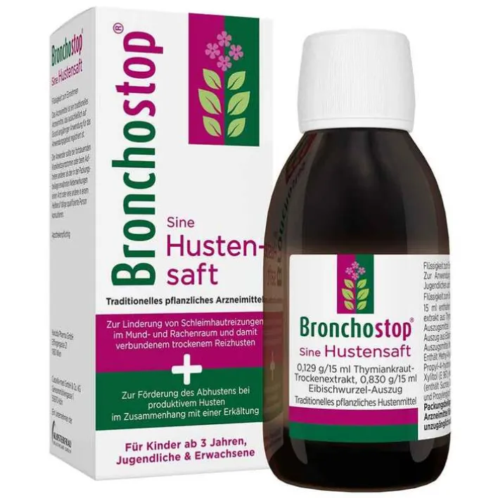 Bronchostop ® Sine Hustensaft, 200 ml> Hustenstiller|Hustenlöser