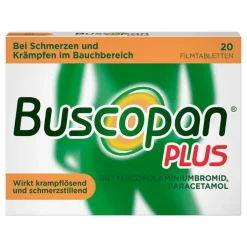 Buscopan plus 10 mg / 500 mg Filmtabletten, 20 St> Regelschmerzen Tabletten