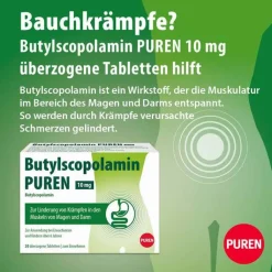 Butylscopolamin PUREN 10 mg Tabletten, 50 St