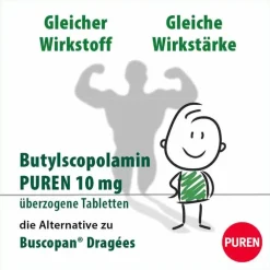 Butylscopolamin PUREN 10 mg Tabletten, 20 St