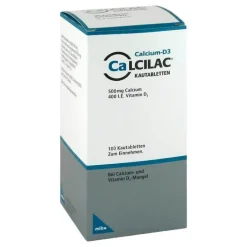 Calcilac Kautabletten, 180 St> Vitamin D (Colecalciferol)|Calcium