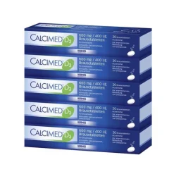 Calcimed D3 600 mg / 400 I.E. Brausetabletten, 100 St> Vitamin D (Colecalciferol)|Calcium
