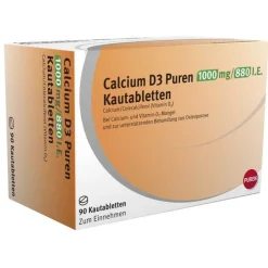 Puren Calcium D3 1000 mg / 880 I.E. Kautabletten, 90 St> Calcium