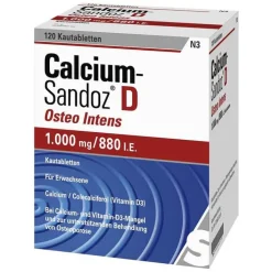 Calcium-Sandoz Calcium Sandoz D Osteo Intens Kautabletten, 120 St> Vitamin D (Colecalciferol)|Calcium