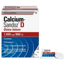 Calcium-Sandoz Calcium Sandoz D Osteo Intens Kautabletten, 120 St> Vitamin D (Colecalciferol)|Calcium
