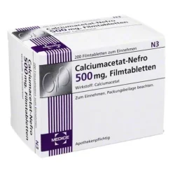 Calciumacetat Nefro 500 mg Filmtabletten, 200 St