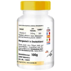 Warnke Calciumascorbat 300 mg Tabletten, 250 St><noscript><img width=
