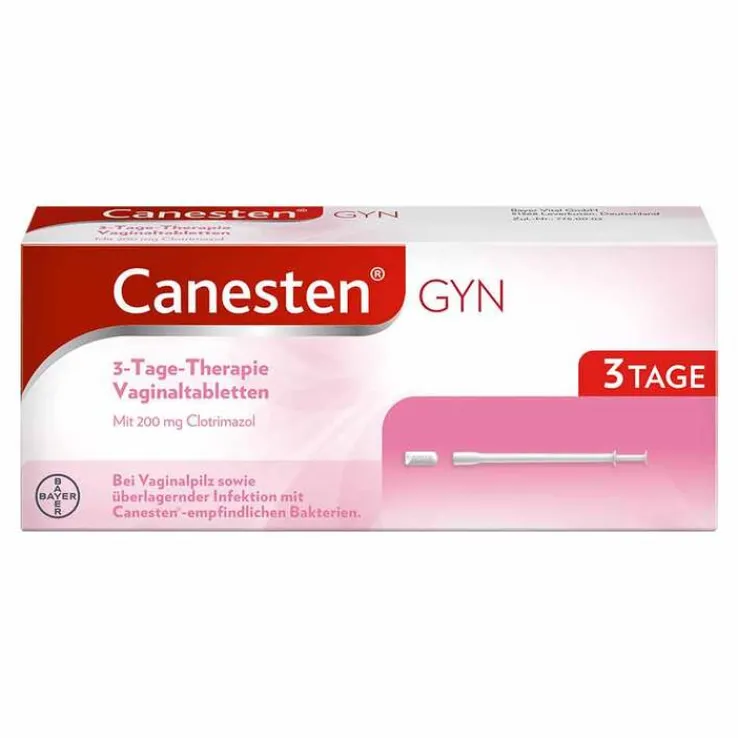 Canesten® GYN 3-Tage-Therapie Vaginaltabletten zur Behandlung von Scheidenpilz, 3 St