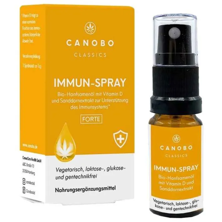 Canobo Bio-Hanfsamenöl Immun-Spray Vitamin D, 10 ml> Immunsystem|Vitamin D (Colecalciferol)
