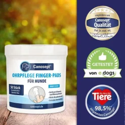 Canosept Ohrpflege Finger-Pads für Hunde, 50 St><noscript><img width=