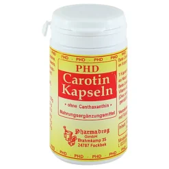 Pharmadrog Carotin Kapseln PHD, 180 St> Vitamin A (Retinol)|Carotin