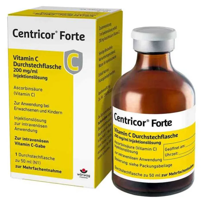 Centricor ® Forte Vitamin C Durchstechflasche 200 mg/ml Injektionslösung, 1X50 ml> Vitamin C (Ascorbinsäure)