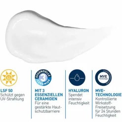 Cerave feuchtigkeitsspendende Gesichtscreme SPF 50, 52 ml