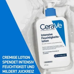 CeraVe Intensive Feuchtigkeitslotion, 473 ml> Trockene & Sensible Haut|Hauttypen