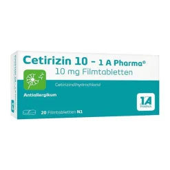 1A Pharma Cetirizin 10 – 1 A Pharma® Filmtabletten, 20 St> Cetirizin|Allergie Tabletten