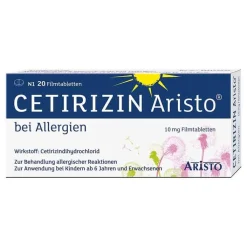 Cetirizin Aristo bei Allergien 10 mg Filmtabletten, 20 St