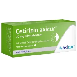axicur Cetirizin ® 10 mg Filmtabletten, 50 St> Cetirizin|Allergie Tabletten
