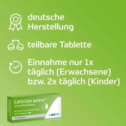 Cetirizin axicur® 10 mg Filmtabletten, 20 St