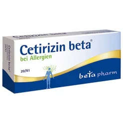 Beta Cetirizin ® Filmtabletten bei Allergien, 20 St> Cetirizin|Allergie Tabletten