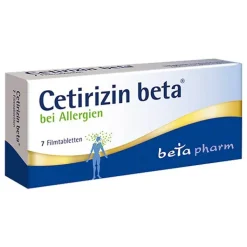 Cetirizin beta® Filmtabletten bei Allergien, 7 St