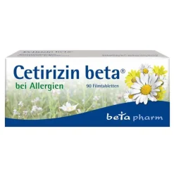 Beta Cetirizin ® Filmtabletten bei Allergien, 90 St> Cetirizin|Allergie Tabletten