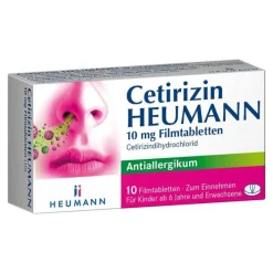 Heumann Cetirizin 10 mg Filmtabletten, 10 St> Cetirizin|Allergie Tabletten