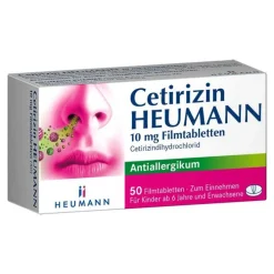 Heumann Cetirizin 10 mg Filmtabletten, 50 St> Cetirizin|Allergie Tabletten