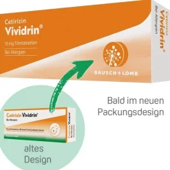 Vividrin Cetirizin ® - Schnell wirksame Allergietabletten, 50 St><noscript><img width=