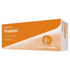 Vividrin Cetirizin ® - Schnell wirksame Allergietabletten, 20 St> Cetirizin|Allergie Tabletten