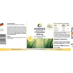 Warnke Chlorella 400 mg Tabletten, 500 St><noscript><img width=