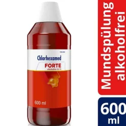 Chlorhexamed FORTE alkoholfrei 0,2 % Mundspülung, antibakteriell, 600 ml> Zahnfleischentzündung Medikamente|Prophylaxe