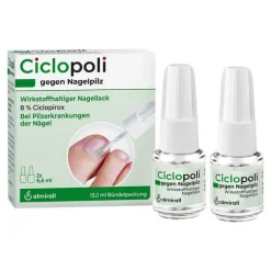 Ciclopoli gegen Nagelpilz , 2X6.6 ml> Nagelpilz Lack