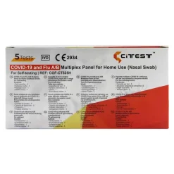 Citest 3 in 1 Selbsttest Covid-19 Antigen & Influe, 5x5 St