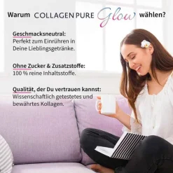 Collagen Pure Glow 100% reines Kollagen Pulver, 500 g