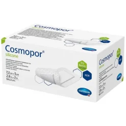 Cosmopor ® silicone Wundverband 5x7,2 cm, 50 St> Wundpflaster