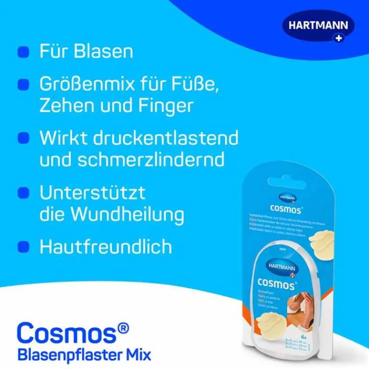 cosmos® Blasenpflaster Mix 3 Größen, 6 St