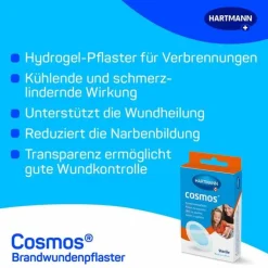 cosmos® Brandwundenpflaster 68 mm x 43 mm steril, 8 St
