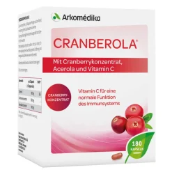 Cranberola Kapseln, 180 St> Vitamin C (Ascorbinsäure)|Immunsystem