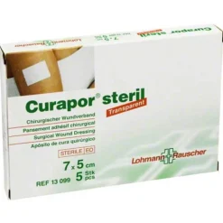 Curapor Wundverband transparent 5x7 cm steril, 5 St
