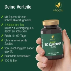 Curcuma 3000 Bio Kapseln, 60 St