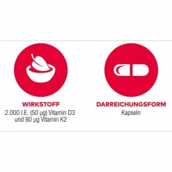 D3 + K2 Vit AL 2000 I.E. / 80 µg Kapseln, 90 St