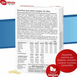 Dr. Wolz Darmflora plus select complex magensaftresistent Kapseln, 80 St> Bakterienkulturen